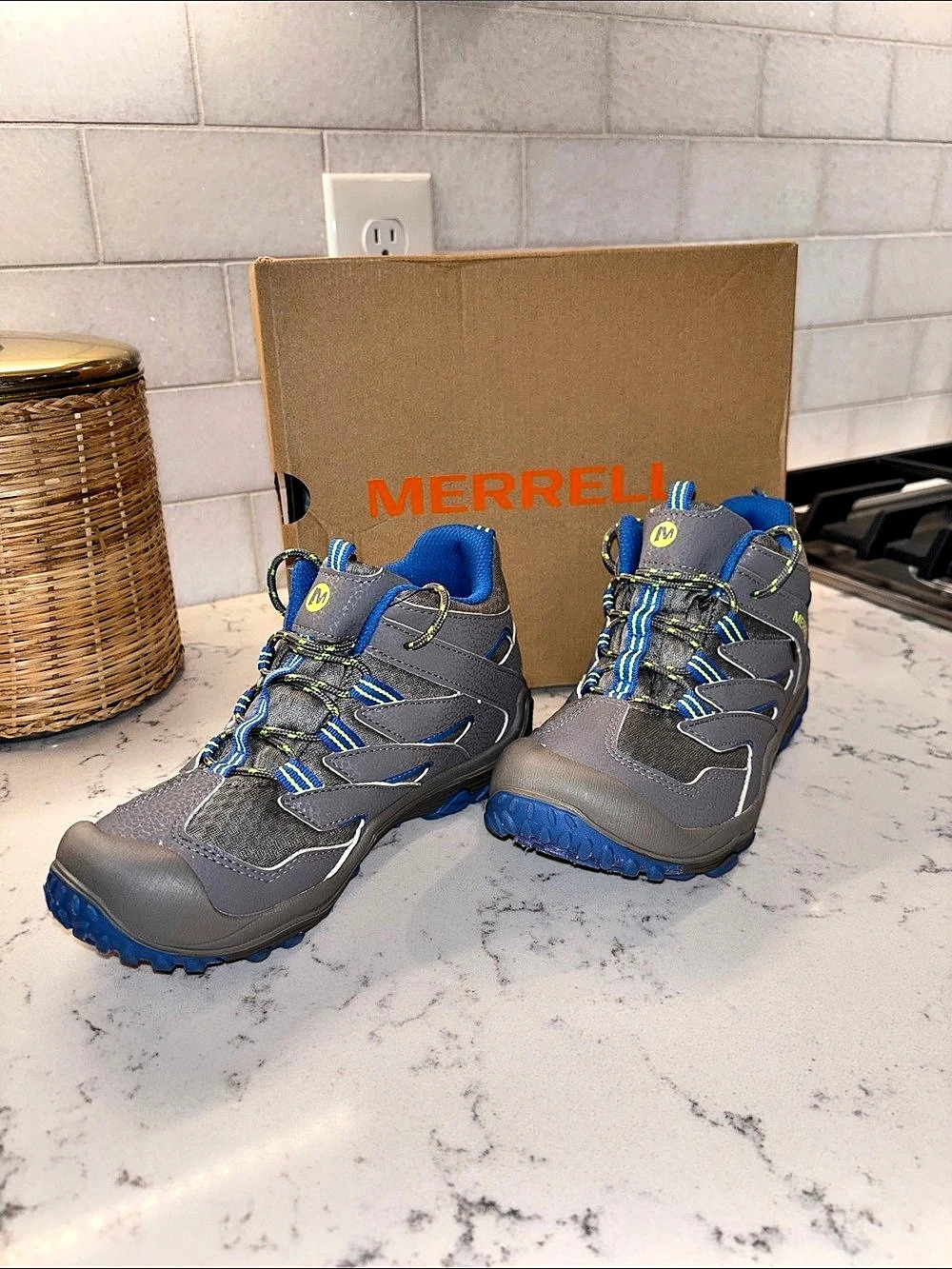 Merrell MK2005 Kids Sneakers Gray & Blue US 13.5